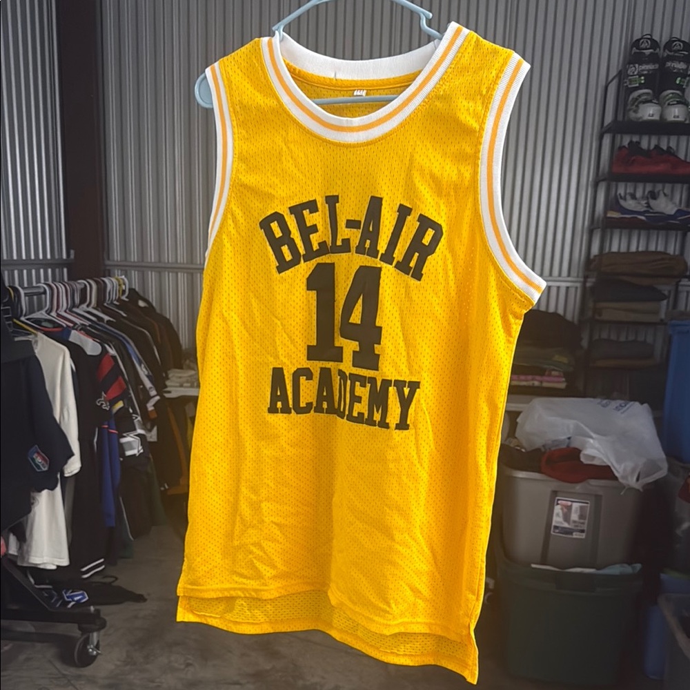 Yellow Bel-Air Academy Basketball Jersey